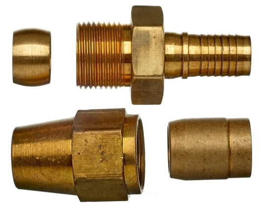 Gates Brass Straight Tube Coupling G40461-1010B Automotive Hose Fitting