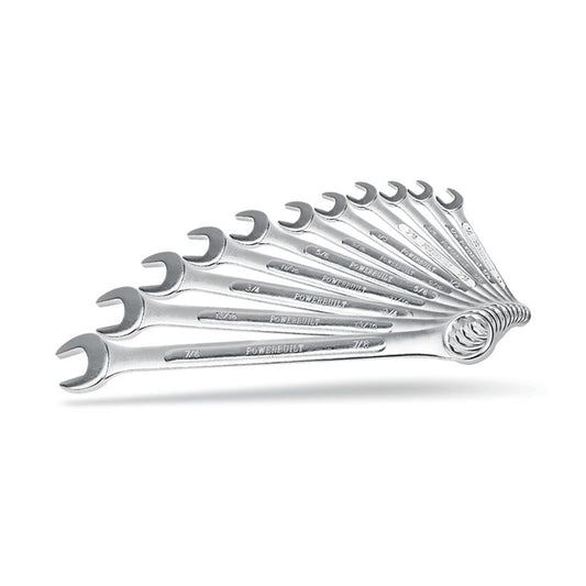 Powerbuilt 640377 11pc SAE Combination Wrench Set 1/4"-7/8" Z-Drive