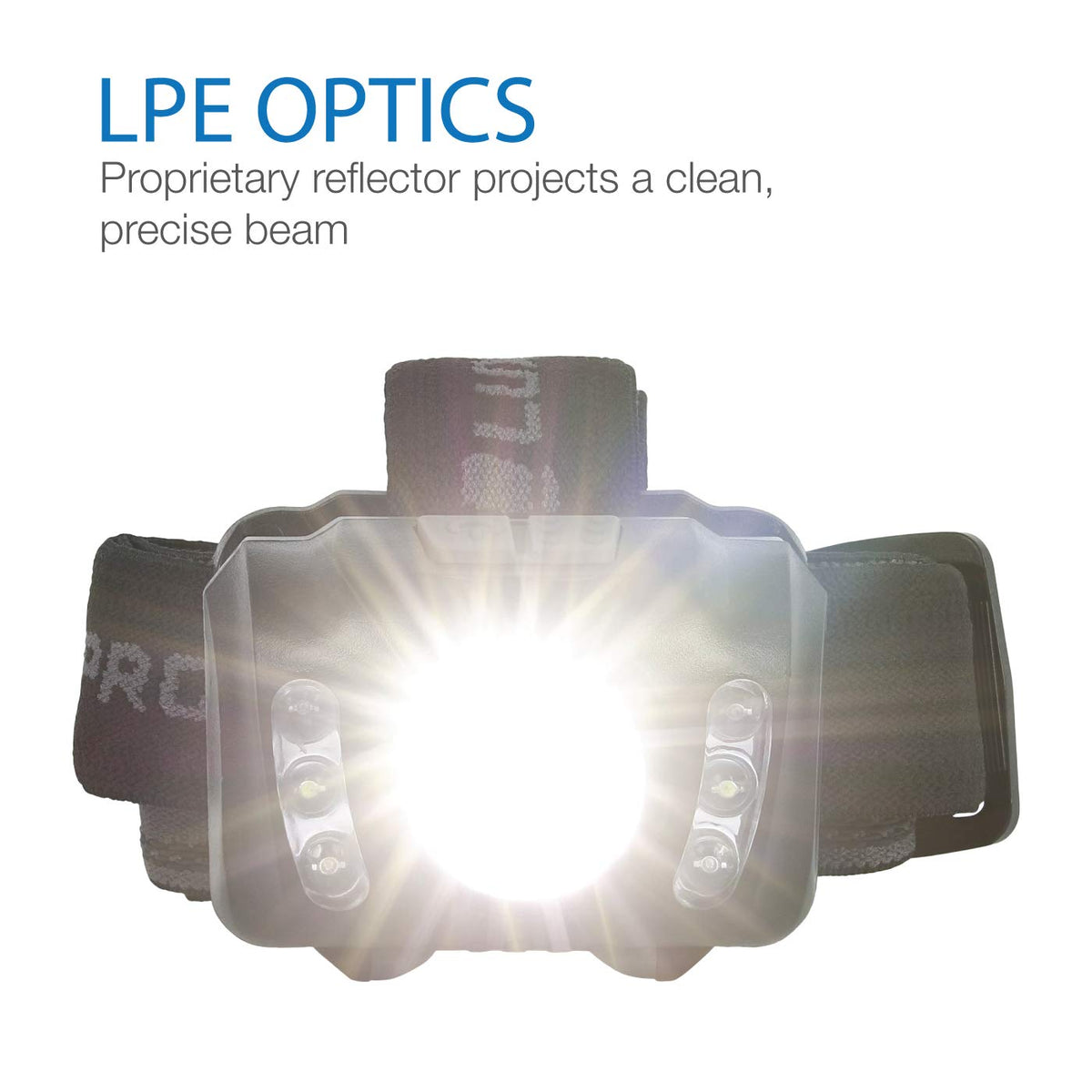 LUXPRO LP345V2 LED Headlamp 303 Lumens Extended Runtime Multi-Color Light