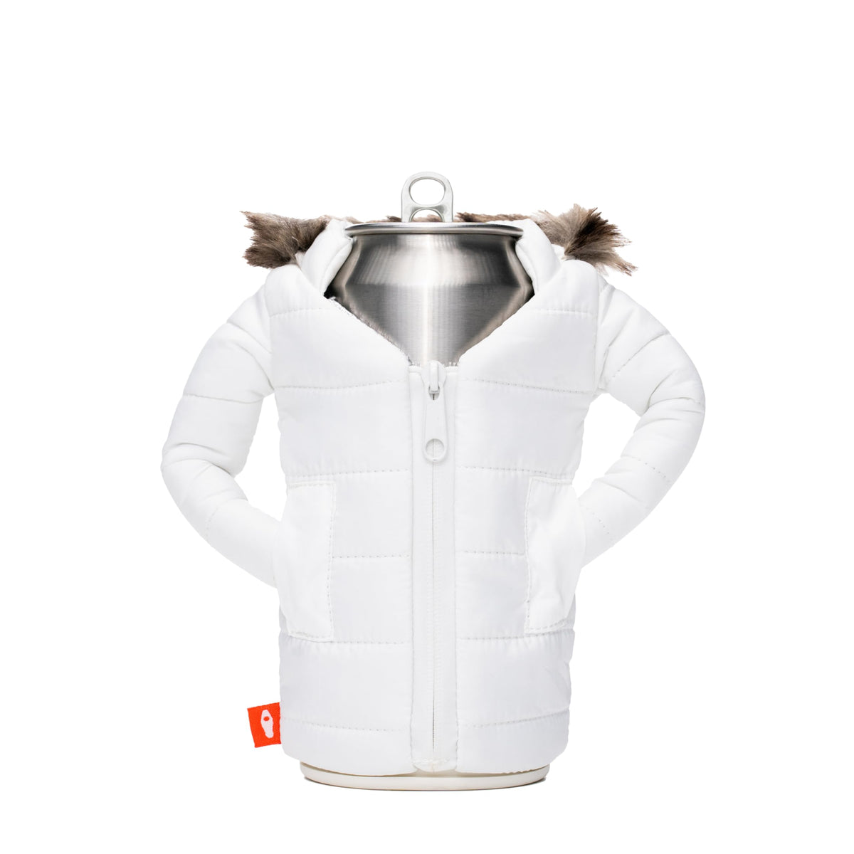 Puffin Pahka Parka Insulated Can Cooler Slim Fit Keeps Drinks Cold Sandy White