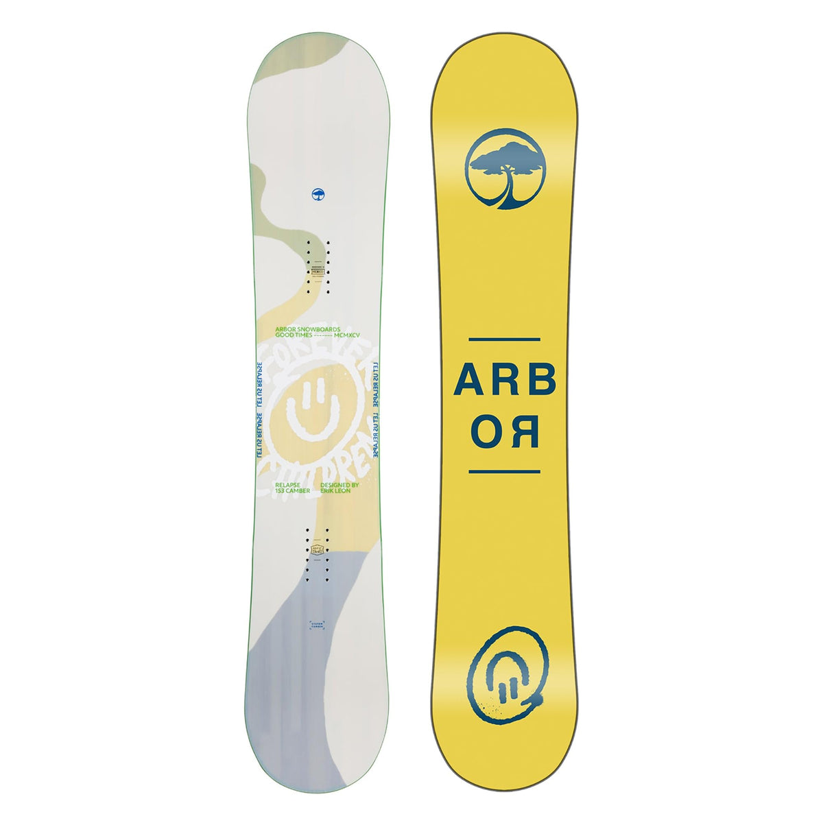 Arbor Men's Relapse 2024 Yellow Camber Snowboard 150 - Sport Board
