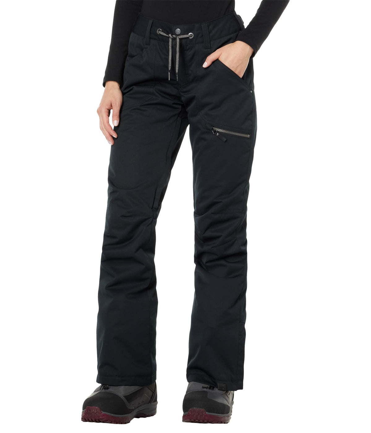 Roxy Women's Nadia Snow Pants, 10K DryFlight, Insulated, True Black, Medium