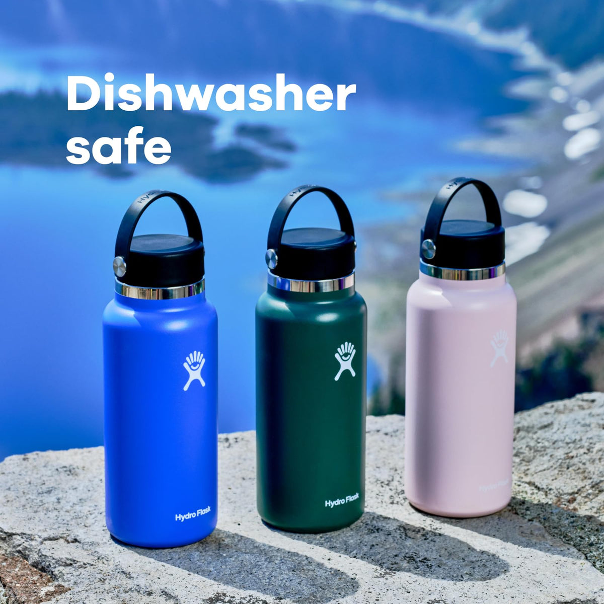 Hydro Flask 40 oz Wide Mouth Water Bottle Pacific with Flex Cap, Insulated