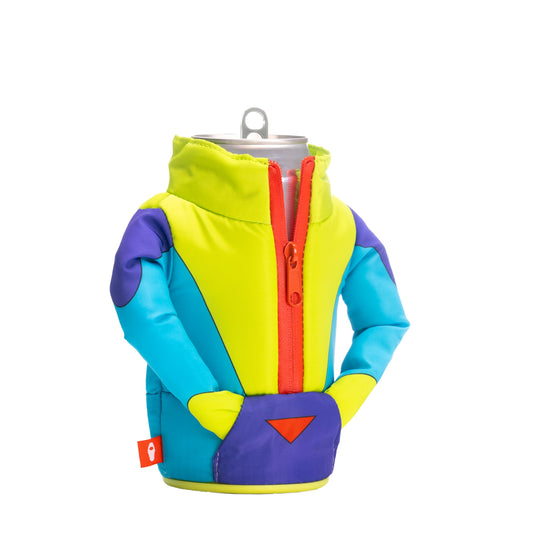 Puffin The Miller Ski Jacket Insulated Can & Bottle Cooler Coozie – Cyan