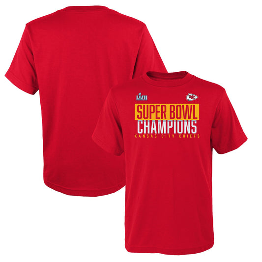 Outerstuff Youth Kansas City Chiefs Red LVII Super Bowl Champions T-Shirt
