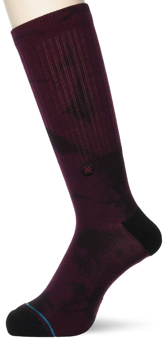 Stance NBA Logoman Dye Socks Maroon Large Men's Cotton Athletic Crew Socks