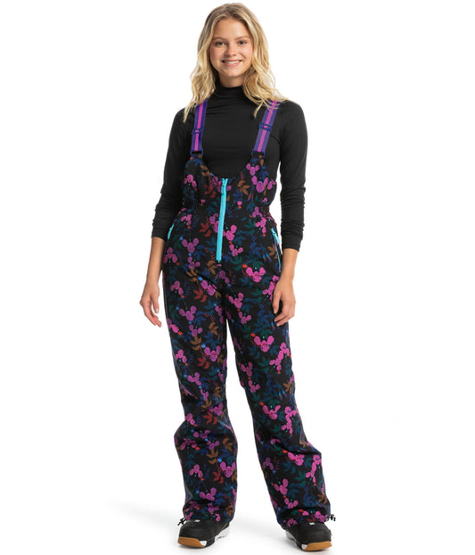 Roxy x Rowley PrimaLoft Insulated Snow Bib Pant - True Black Floral, Large