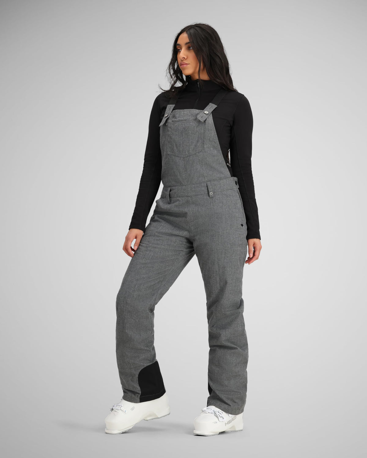 Obermeyer Malta Bib Overalls Charcoal Size 4 Water-Resistant Ski Pants