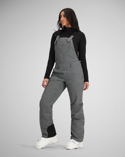 Obermeyer Women's Malta Bib Overalls Charcoal Insulated Ski Gear Size 10