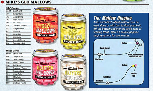 Atlas Mike's Marshmallow Glitter Salmon Bait Eggs Pink 1.5 oz Jar 5202