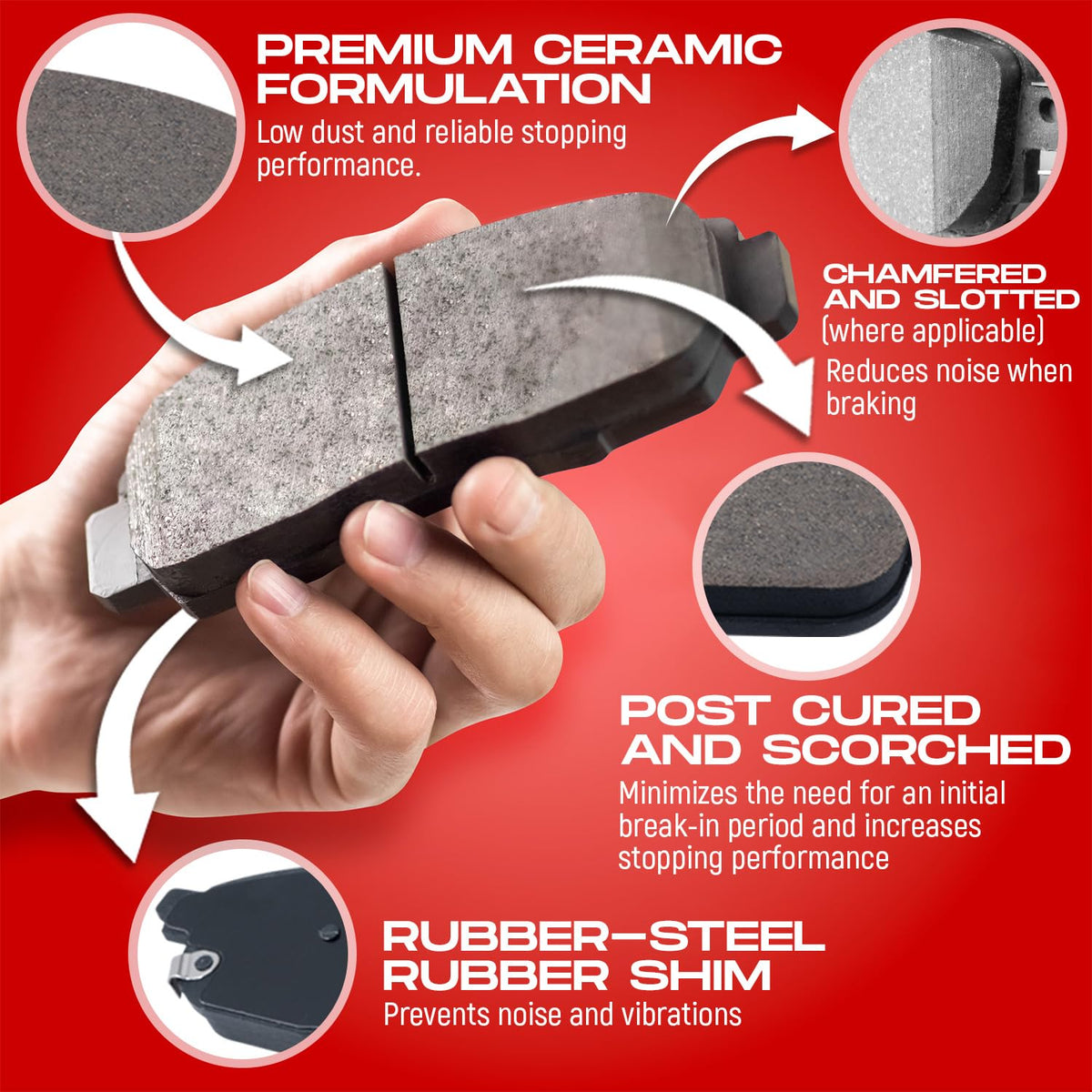 R1 Concepts Front Brake Pads & Rotors Kit – Performance Upgrade, WGTH1-74006