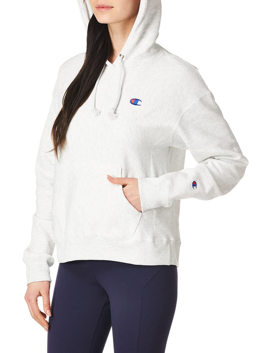Champion Women's XS Silver Grey Pullover Hoodie Sweatshirt