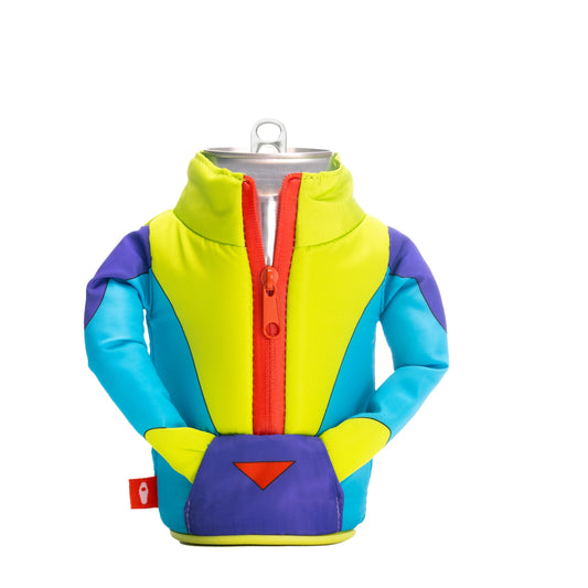 Puffin The Miller Ski Jacket Insulated Can & Bottle Cooler Coozie – Cyan