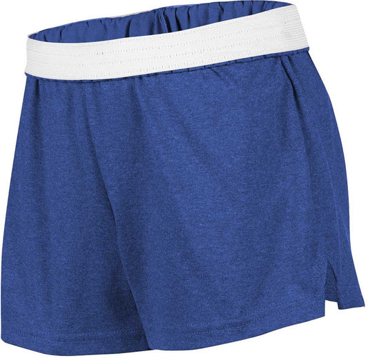 Soffe Girls Cheer Shorts Team Royal Heather Blue Large Cotton