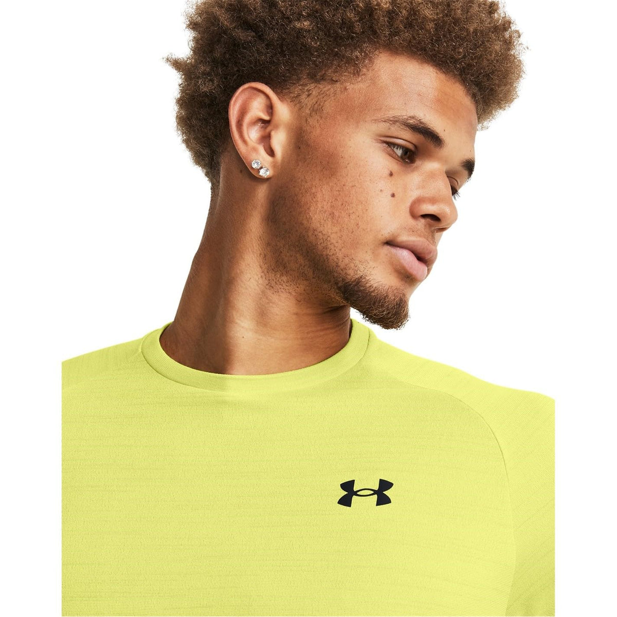 Under Armour Men's Tech™ 2.0 Tiger Running Shirt Hi Viz Yellow, Size XL - Fast Dry