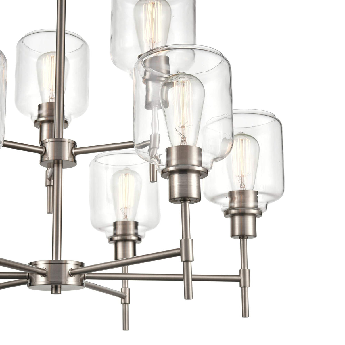 Millennium 6909-SN 9-Light Asheville Chandelier, Satin Nickel Finish