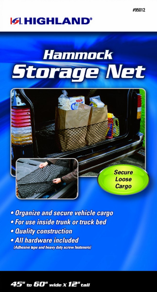 Highland Black Hammock Style Cargo Storage Net - 9501200, Polyester