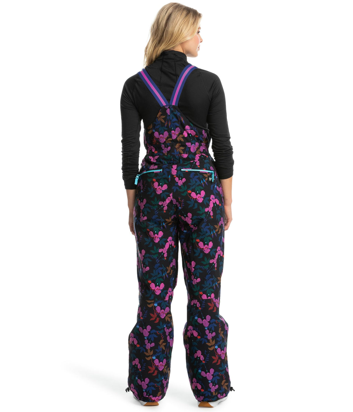 Roxy x Rowley PrimaLoft Insulated Snow Bib Pant - True Black Floral, Large