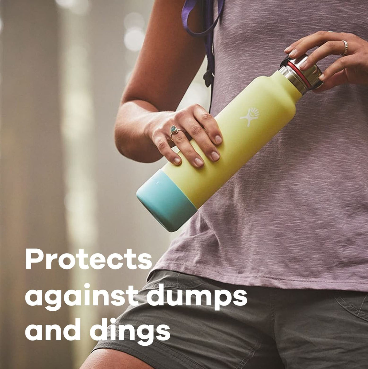 Hydro Flask Flex Boot Bottle Protector Dishwasher Safe Pacific Blue Silicone
