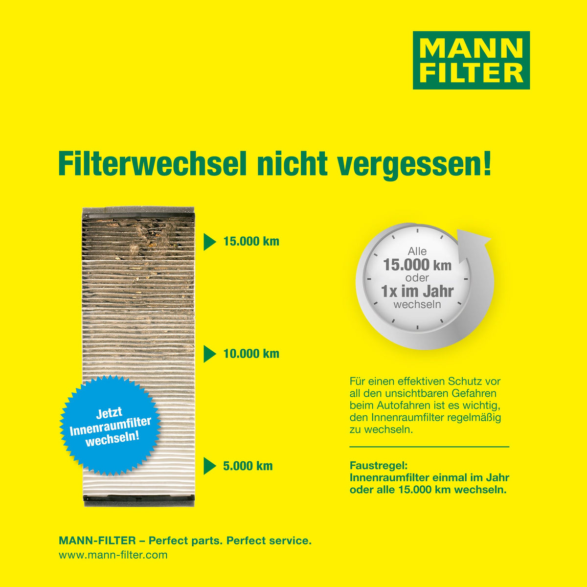 MANN-FILTER CUK 2897 Cabin Air Filter with Activated Charcoal