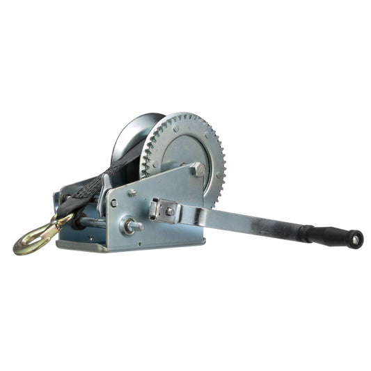 Seachoice 52251 2-Speed Manual Boat Trailer Winch 2000 lb 25' Strap Hook
