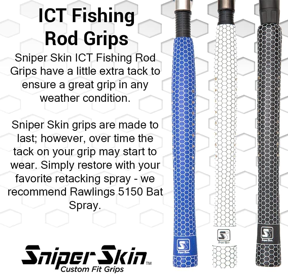 SNIPER SKIN Fishing Rod Grip Cork Twisted Tan Slip Resistant Comfort 11 Inch