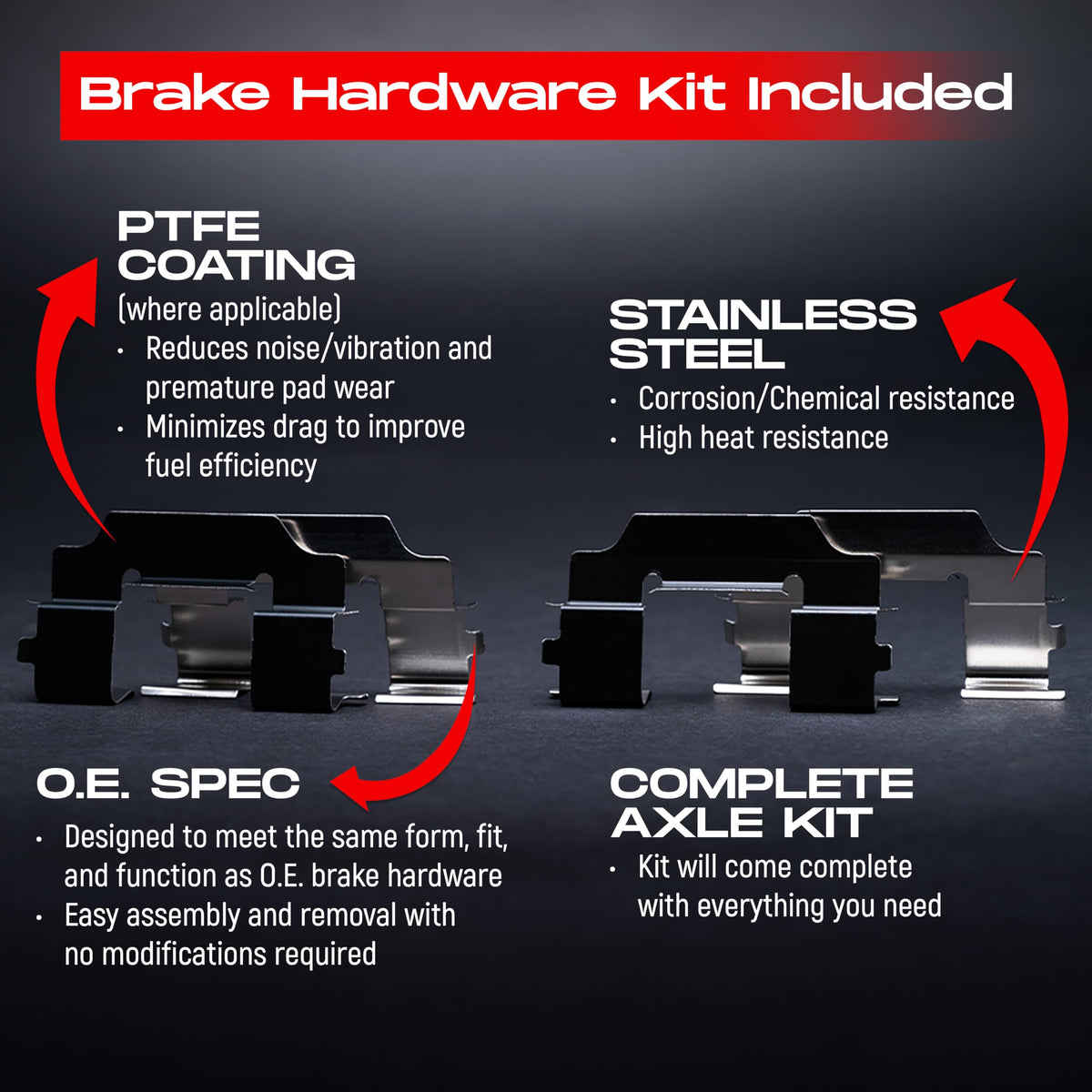 R1 Concepts Front Brake Pads & Rotors Kit – Performance Upgrade, WGTH1-74006