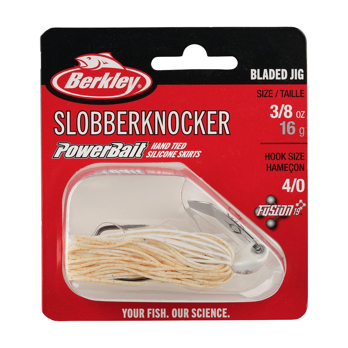 Berkley SlobberKnocker Fishing Jig White 3/8 oz Plastic Lure for Bass Fishing