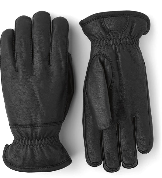 Hestra Deerskin Winter Gloves Black Insulated Polyester Boa Fleece Lining