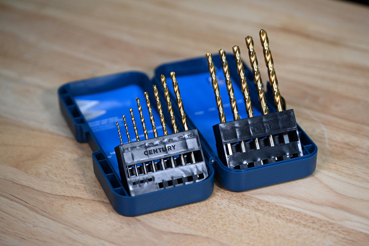 Century Drill & Tool 88439 13pc Titanium Drill Bit Set 1/16"-1/4" M2 HSS