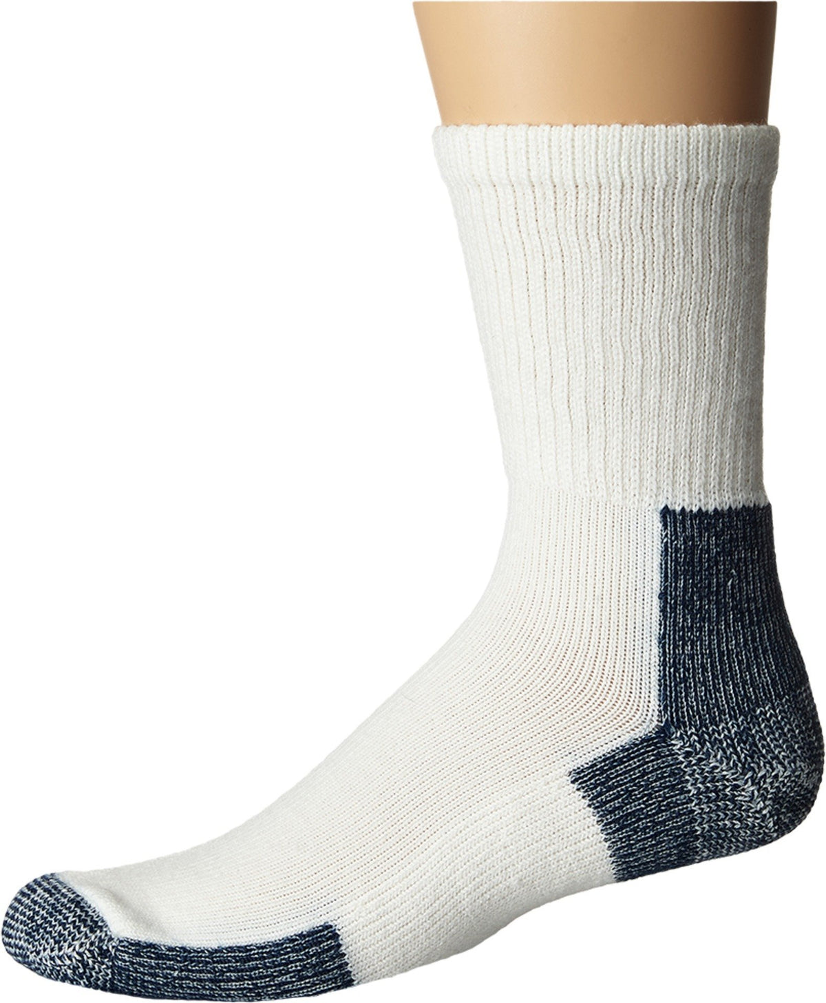 Thorlos J Max Cushion Running Socks White Navy Large L Made in USA