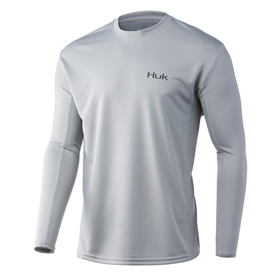 HUK Icon X Long Sleeve Fishing Shirt, UV Sun Protection, Men's Small, Black