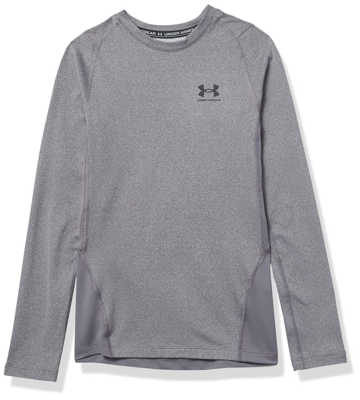 Under Armour ColdGear Armour Boys Long Sleeve Tee Charcoal Heather Size XL