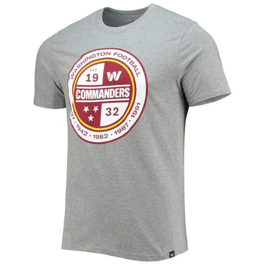 '47 Washington Commanders Imprint Super Rival Men's Gray NFL T-Shirt