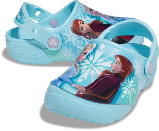 Crocs Kids Disney Frozen 2 Clogs Ice Blue Girls Slip-On Shoes Size 3