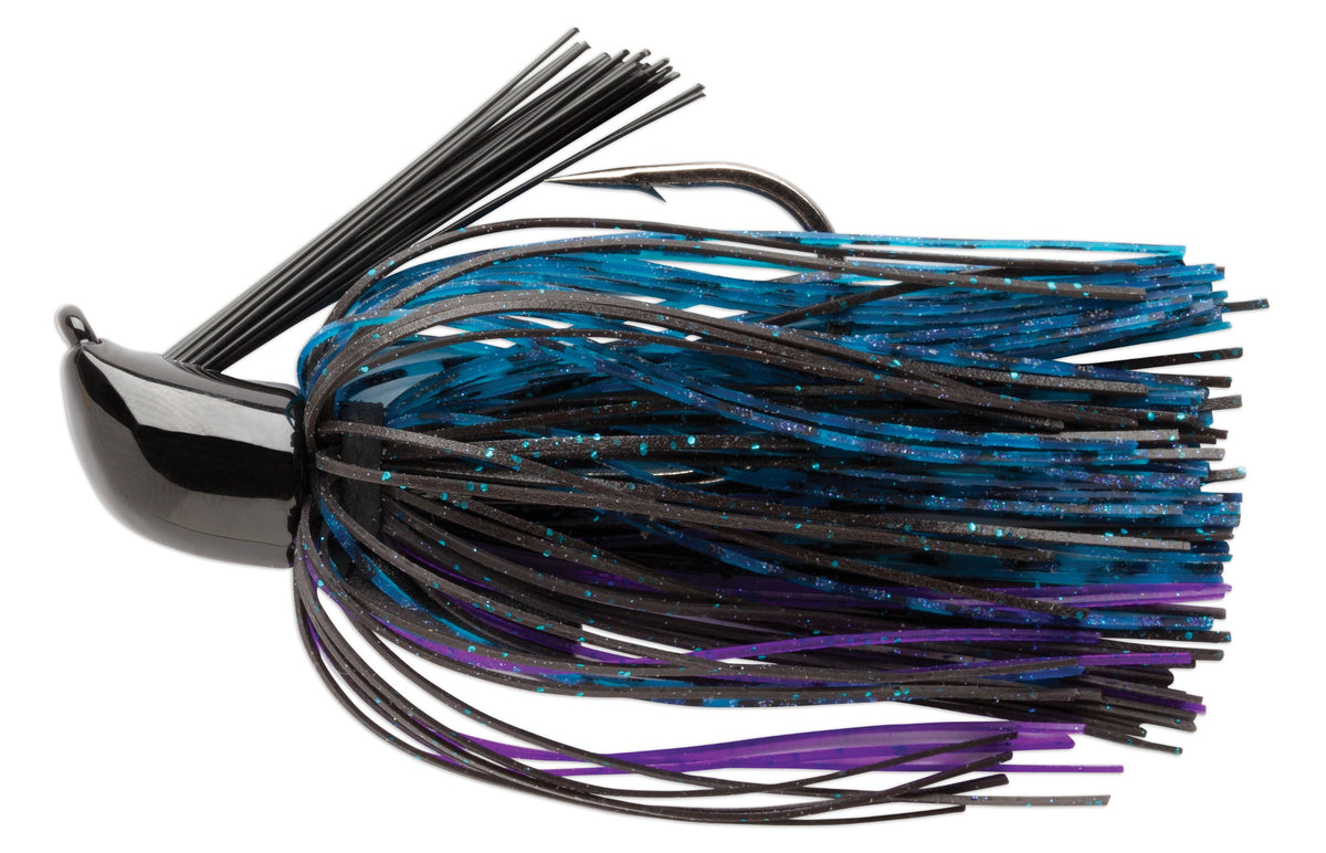 Terminator Pro's Jig 1/2-Ounce Black Blue Purple Fishing Hook Multi Color