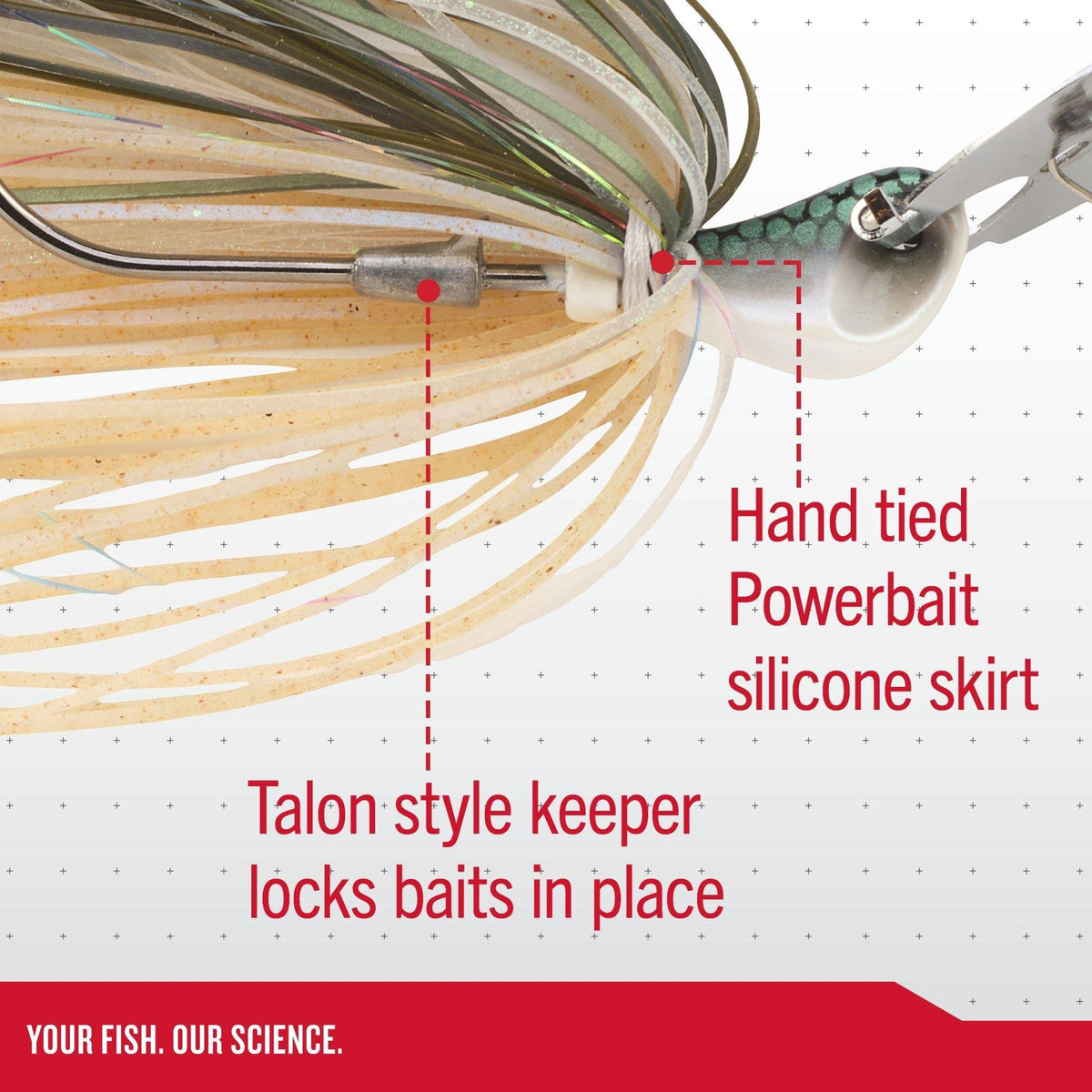 Berkley SlobberKnocker Fishing Jig White 3/8 oz Plastic Lure for Bass Fishing