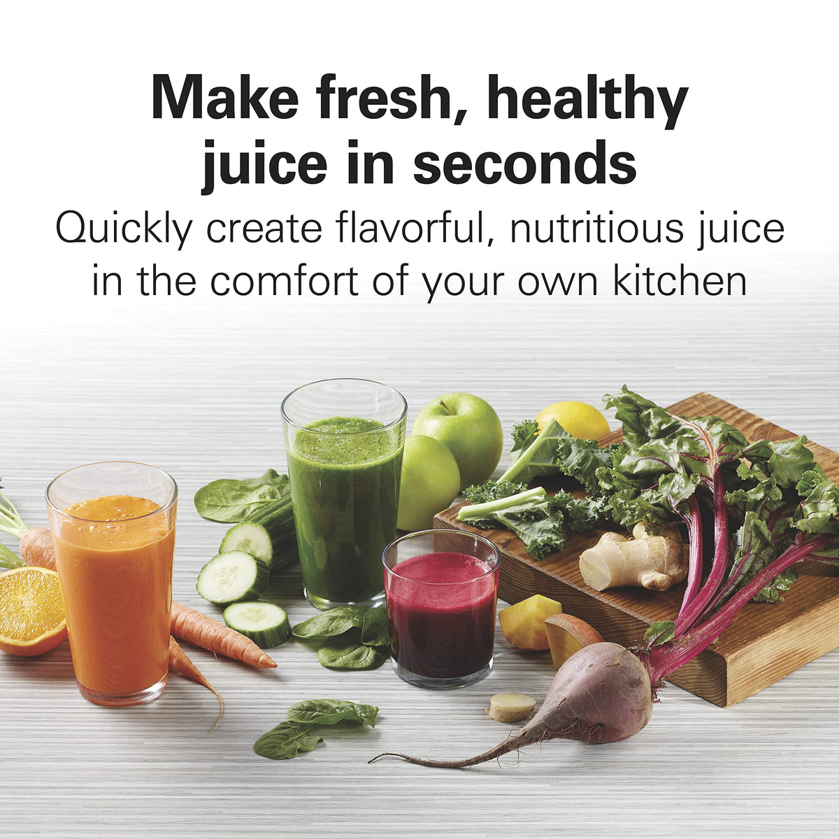 Hamilton Beach HealthSmart Juicer Machine Compact Centrifugal Extractor Black