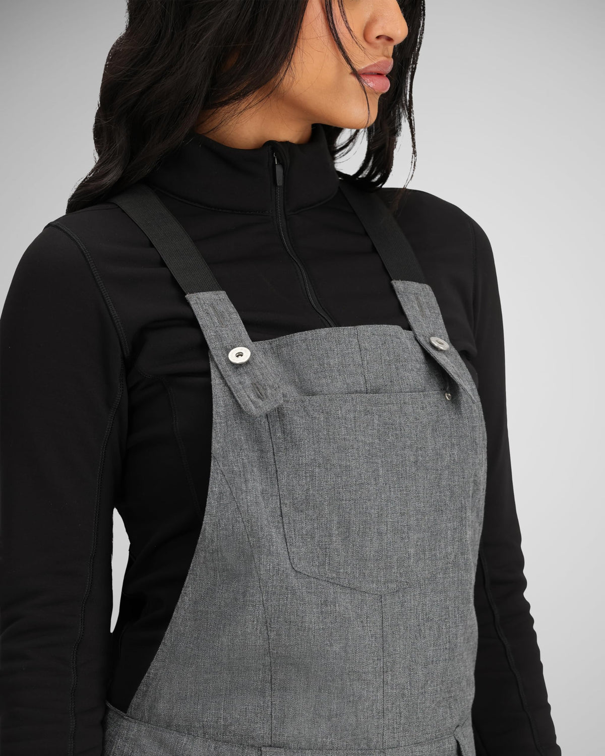 Obermeyer Malta Bib Overalls Charcoal Size 4 Water-Resistant Ski Pants