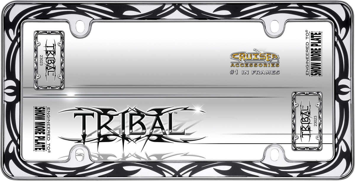 Cruiser Accessories 23023 Chrome Tribal License Plate Frame