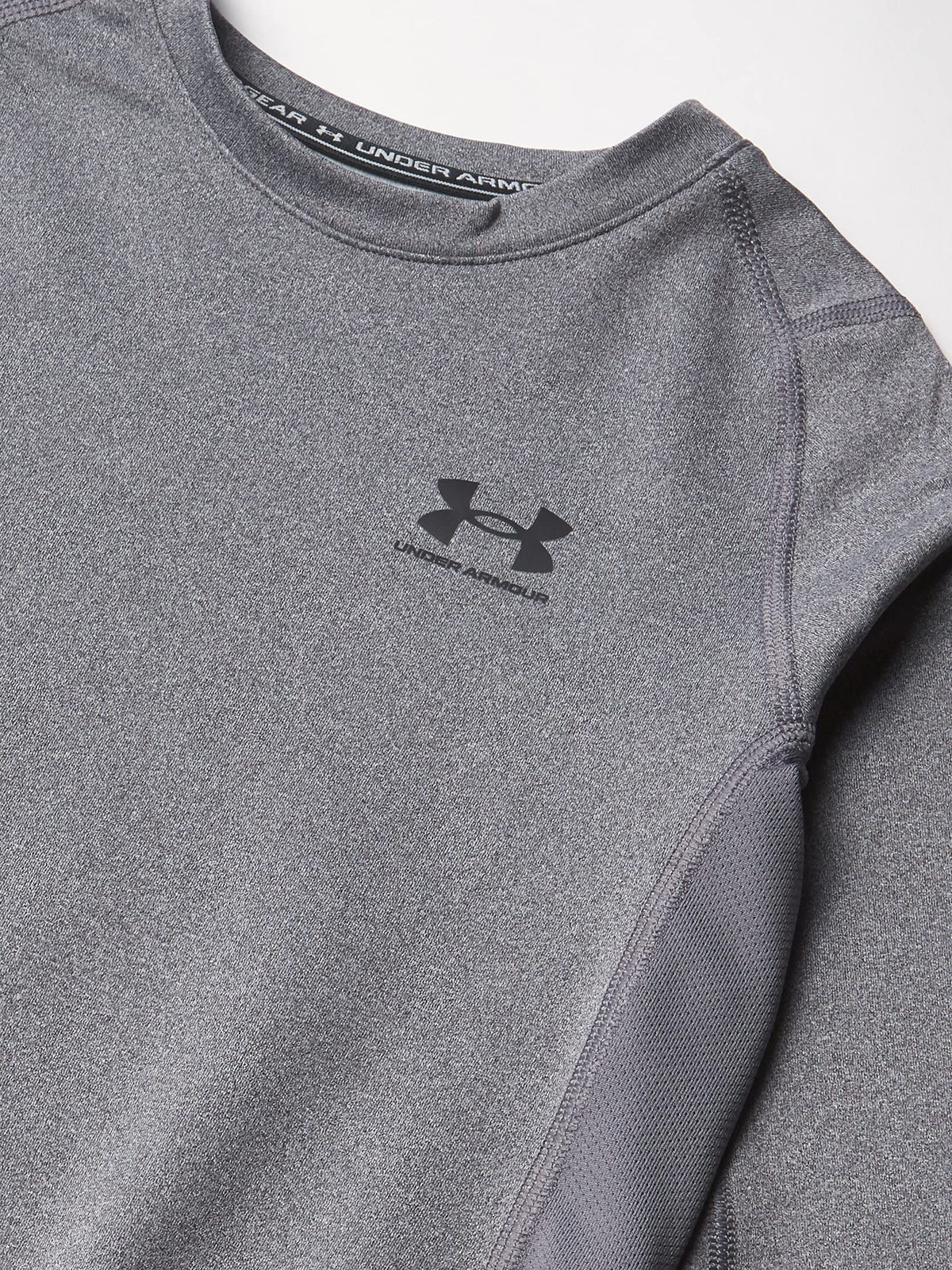 Under Armour ColdGear Armour Boys Long Sleeve Tee Charcoal Heather Size XL