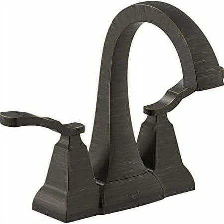 KOHLER Ridgeport 4in Centerset Bathroom Faucet - Matte Black REC30997-4D-BL