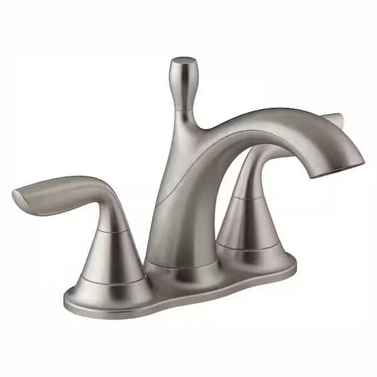 KOHLER Willamette 4in Centerset 2-Handle Water-Saving Bathroom Faucet Br. Nickel