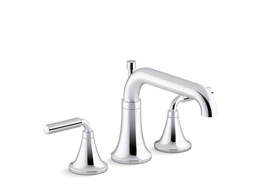 Kohler T26440-4-CP Tone Deck-Mount Bath Faucet Trim with Diverter, Polished