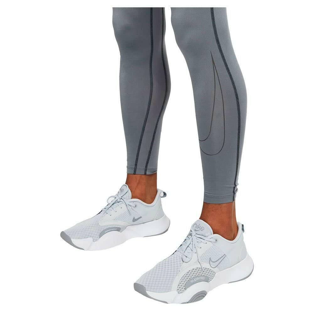 Nike Pro Dri-FIT Men's 3/4 Compression Tights Gray Black Size M