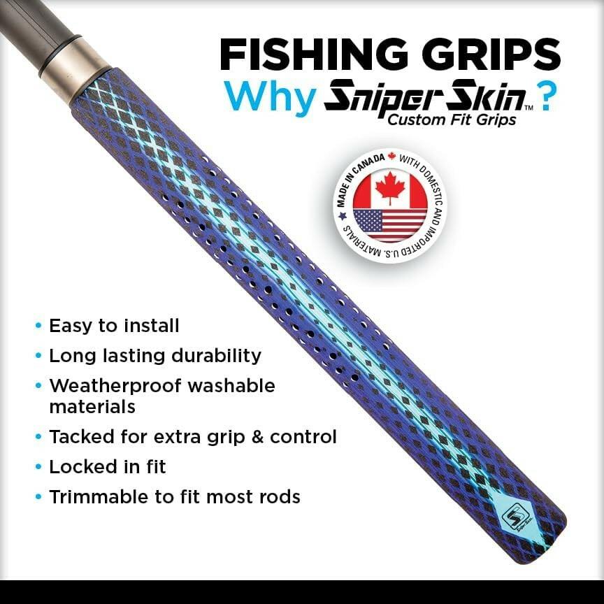 SNIPER SKIN Waterproof Fishing Rod Grip, & Adjustable