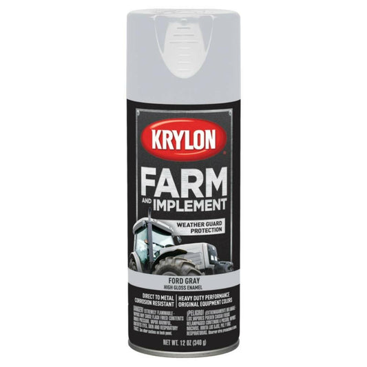 Krylon 12 oz High Gloss Ford Gray Spray Paint, Interior & Exterior Use