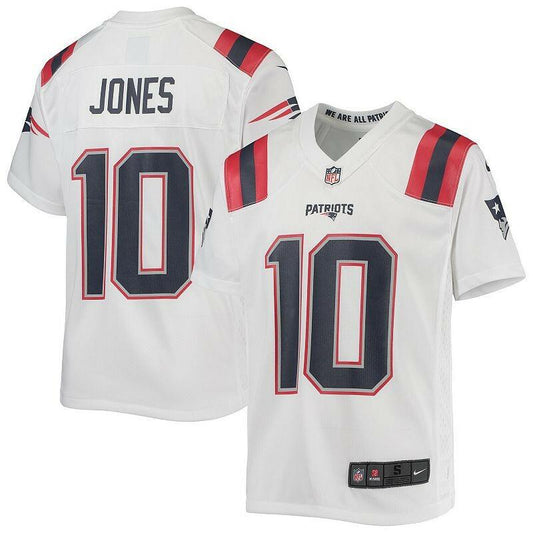 Nike Big Boys Mac Jones White Patriots Game Jersey - NFL Youth Apparel