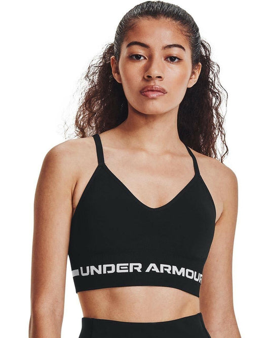 Under Armour Women's Seamless Low-Impact Sports Bra Black/Halo Gray XL