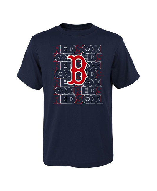 Big Boys and Girls Navy Boston Red Sox Letterman T-shirt S